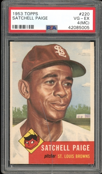 1953 Topps #220 Satchell Paige PSA 4(MC) VG-EX