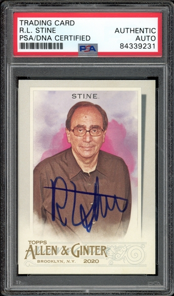 2020 Topps Allen & Ginter #297 R.L. Stine PSA/DNA Certified Authentic Auto