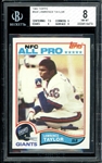 1982 Topps #434 Lawrence Taylor BGS 8 NM-MT