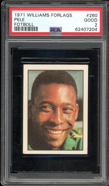 1971 Williams Forlags Fotboll #262 Pele PSA 2 GD