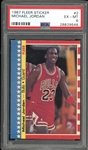 1987 Fleer Sticker #2 Michael Jordan PSA 6 EX-MT