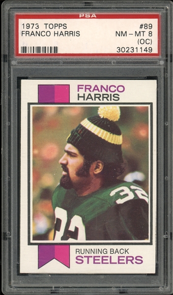 1973 Topps #89 Franco Harris PSA 8(OC) NM-MT