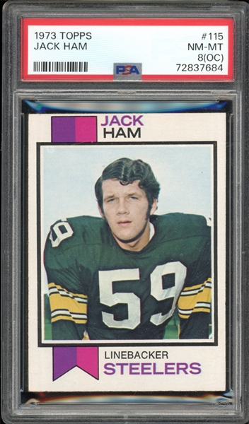 1973 Topps #115 Jack Ham PSA 8(OC) NM-MT