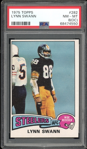 1975 Topps #282 Lynn Swann PSA 8(OC) NM-MT