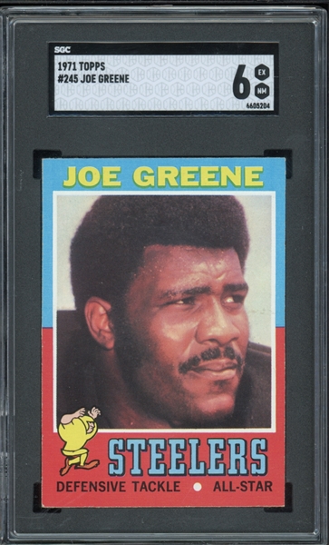 1971 Topps #245 Joe Greene SGC 6 EX-NM