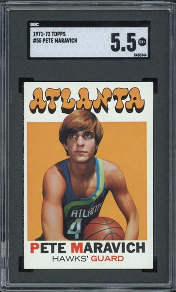 1971-72 Topps #55 Pete Maravich SGC 5.5 EX+