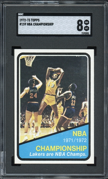 1972-73 Topps #159 NBA Championship SGC 8 NM-MT