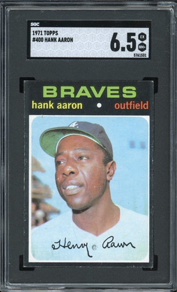 1971 Topps #400 Hank Aaron SGC 6.5 EX-NM+