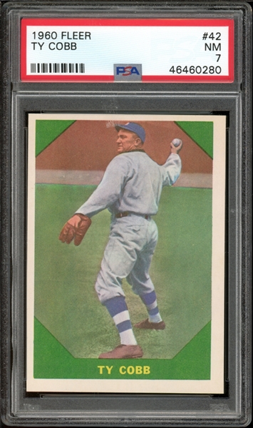 1960 Fleer #42 Ty Cobb PSA 7 NM