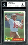 1981 Topps #216 Joe Montana BGS 8 NM-MT