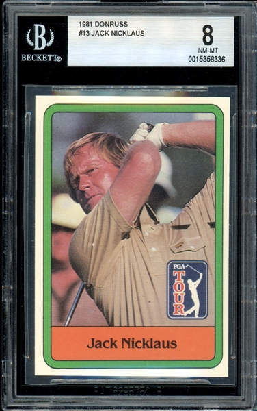 1981 Donruss #13 Jack Nicklaus BGS 8 NM-MT