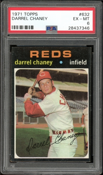 1971 Topps #632 Darrel Chaney PSA 6 EX-MT