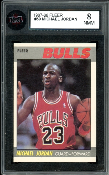 1987-88 Fleer #59 Michael Jordan KSA 8 NMM