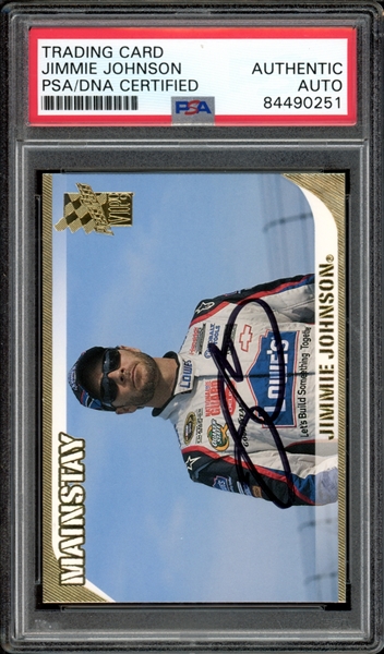 2009 Press Pass #57 Jimmie Johnson PSA/DNA Certified Authentic Auto 