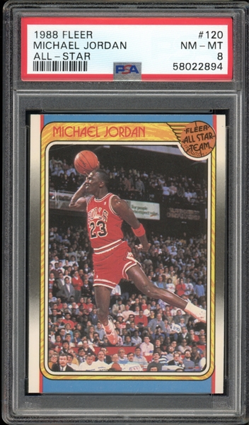 1988 Fleer #120 Michael Jordan All Star PSA 8 NM-MT