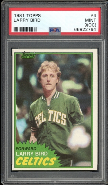 1981 Topps #4 Larry Bird PSA 9(OC) MINT