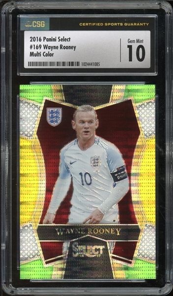 2016 Panini Select Multi Color #169 Wayne Rooney CSG 10 GEM MINT