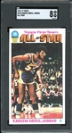 1976-77 Topps #126 Kareem Abdul-Jabbar All Star SGC 8 NM-MT