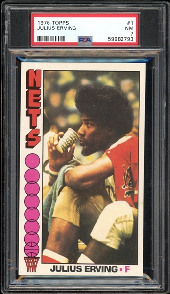 1976 Topps #1 Julius Erving PSA 7 NM