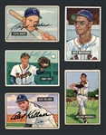 1951 Bowman Lot Of Five (5) Autographed Cards