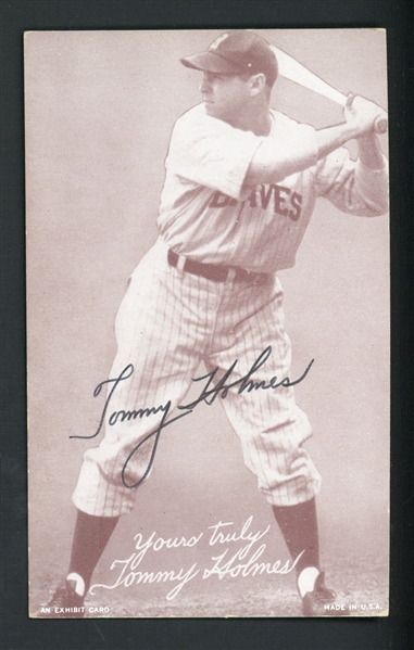 1947-66 Exhibits Tommy Holmes Autographed Card