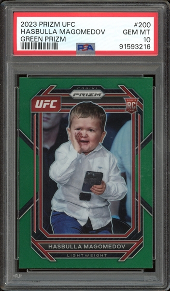 2023 Prizm UFC Green Prizm #200 Hasbulla Magomedov PSA 10 GEM MINT