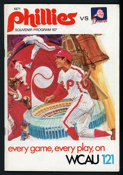 1971 Phillies vs. Braves Souvenir Program