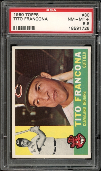 1960 Topps #30 Tito Francona PSA 8.5 NM-MT+