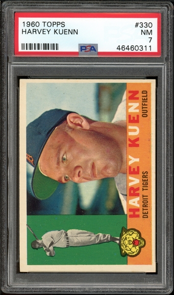 1960 Topps #330 Harvey Kuenn PSA 7 NM