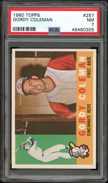 1960 Topps #257 Gordy Coleman PSA 7 NM