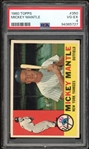 1960 Topps #350 Mickey Mantle PSA 4 VG-EX