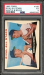 1960 Topps #160 Rival All Stars Mantle & Boyer PSA 5 EX