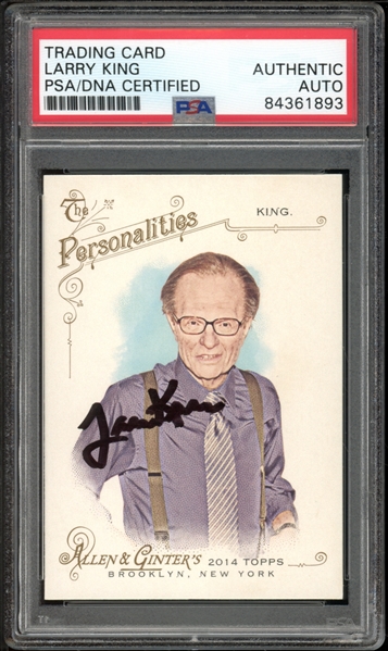 2014 Topps Allen & Ginter #81 Larry King PSA/DNA Certified Authentic Auto 