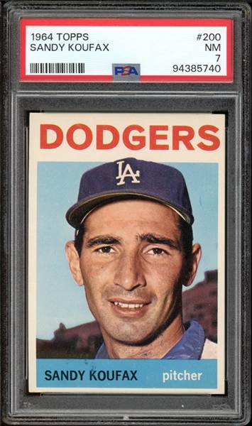 1964 Topps #200 Sandy Koufax PSA 7 NM