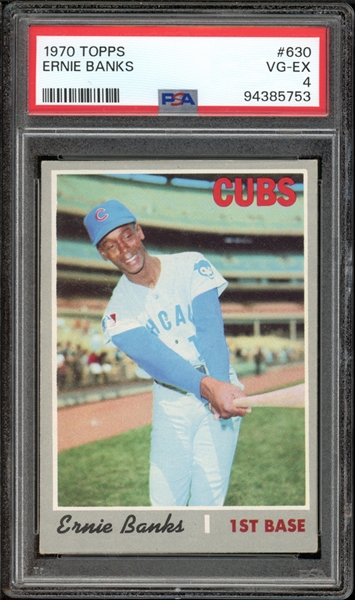 1970 Topps #630 Ernie Banks PSA 4 VG-EX