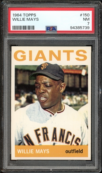 1964 Topps #150 Willie Mays PSA 7 NM