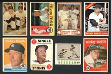 1957-68 Mickey Mantle Shoebox Collection Of Eight (8)