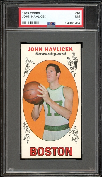 1969 Topps #20 John Havlicek PSA 7 NM