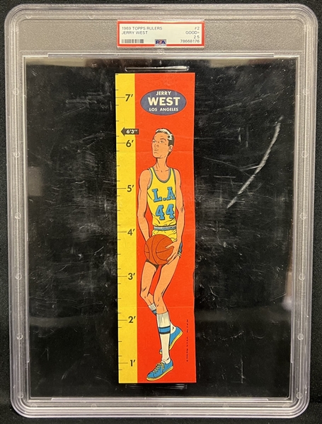 1969 Topps Rulers #2 Jerry West PSA 2.5 GOOD+