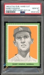 1963 KTAV Publishing Jewish Sports Champions Sandy Koufax Hand Cut Dot Line PSA 10 GEM MINT Pop 5