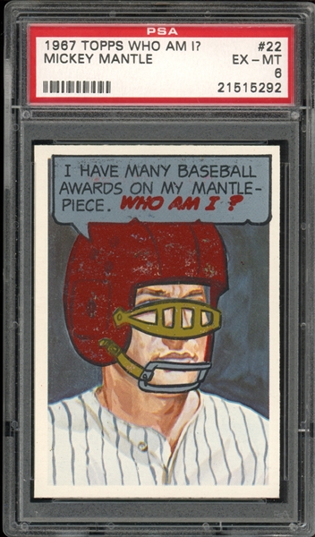 1967 Topps Who Am I? Mickey Mantle PSA 6 EX-MT