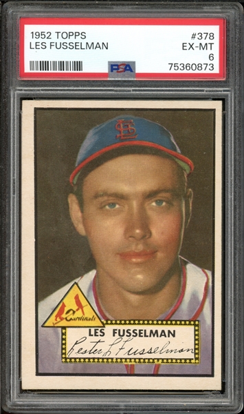 1952 Topps #378 Les Fusselman PSA 6 EX-MT