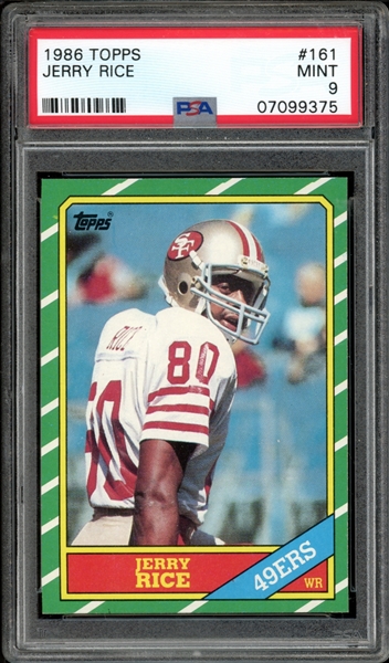 1986 Topps #161 Jerry Rice PSA 9 MINT