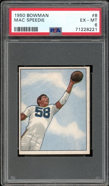 1950 Bowman #8 Mac Speedie PSA 6 EX-MT