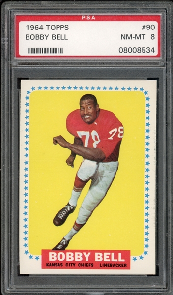 1964 Topps #90 Bobby Bell PSA 8 NM-MT