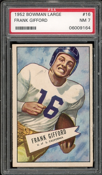 1952 Bowman Large #16 Frank Gifford PSA 7 NM