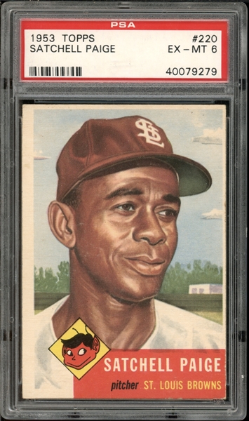 1953 Topps #220 Satchell Paige PSA 6 EX-MT