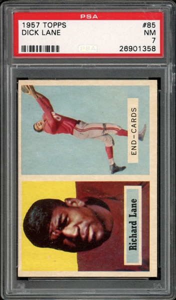 1957 Topps #85 Dick Lane PSA 7 NM