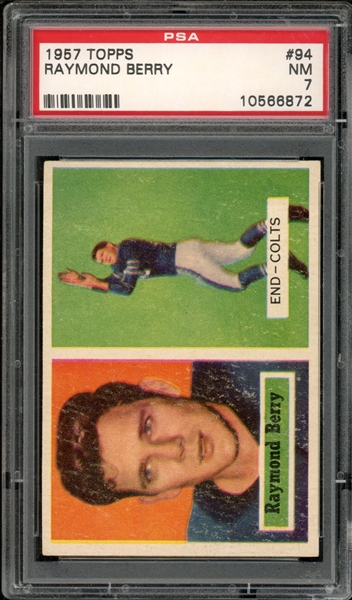 1957 Topps #94 Raymond Berry PSA 7 NM