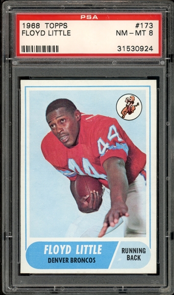 1968 Topps #173 Floyd Little PSA 8 NM-MT